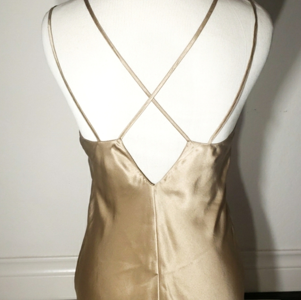 Gold Silk Slip - Picture 2 of 7